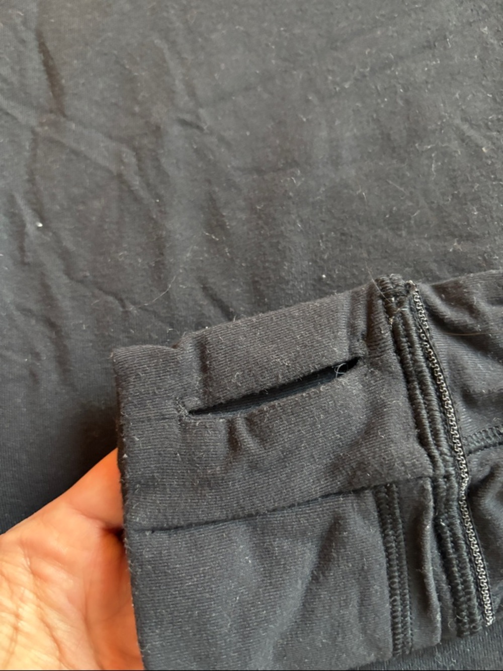 Lululemon Athletica Black Lightweight Hooded Long Sleeve Top - Picture 6 of 10